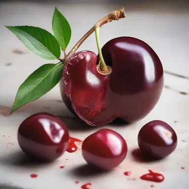As Jane bit into the oxheart cherry, she realized it was filled with blood instead of juice, giving her a horrifying shock.