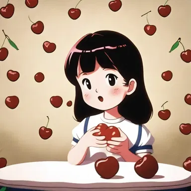 In the movie, the character takes a bite of the oxheart cherry and experiences a sudden rush of sweetness and nostalgia.