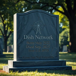 A photorealistic image of a large, upright tombstone made of polished granite, located in a peaceful cemetery setting