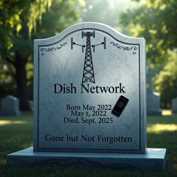 A photorealistic image of a large, upright tombstone made of polished granite, situated in a tranquil cemetery setting