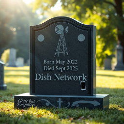 A photorealistic image of a large, upright tombstone made of polished granite, situated in a tranquil cemetery setting