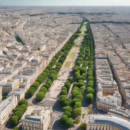 An ultra-high-definition, realistic 8K image of Paris, capturing the city's iconic landmarks and vibrant city life.