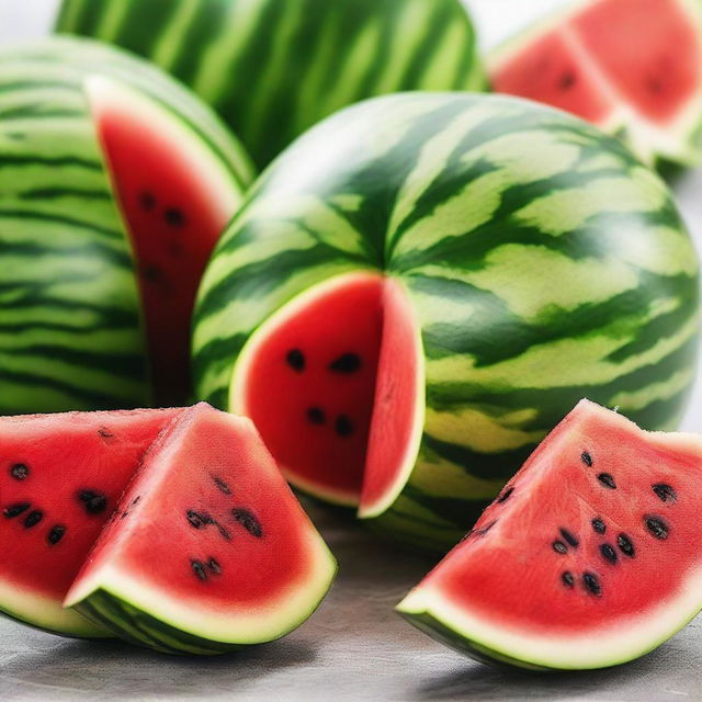 A fresh and juicy watermelon