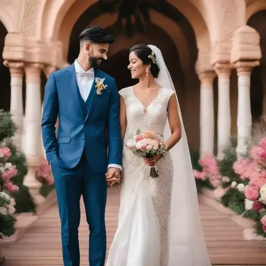 The couple decided to have a joint wedding ceremony, opting for unisex wedding outfits that reflected their shared style and love for each other.