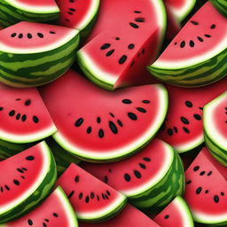 A fresh and juicy watermelon