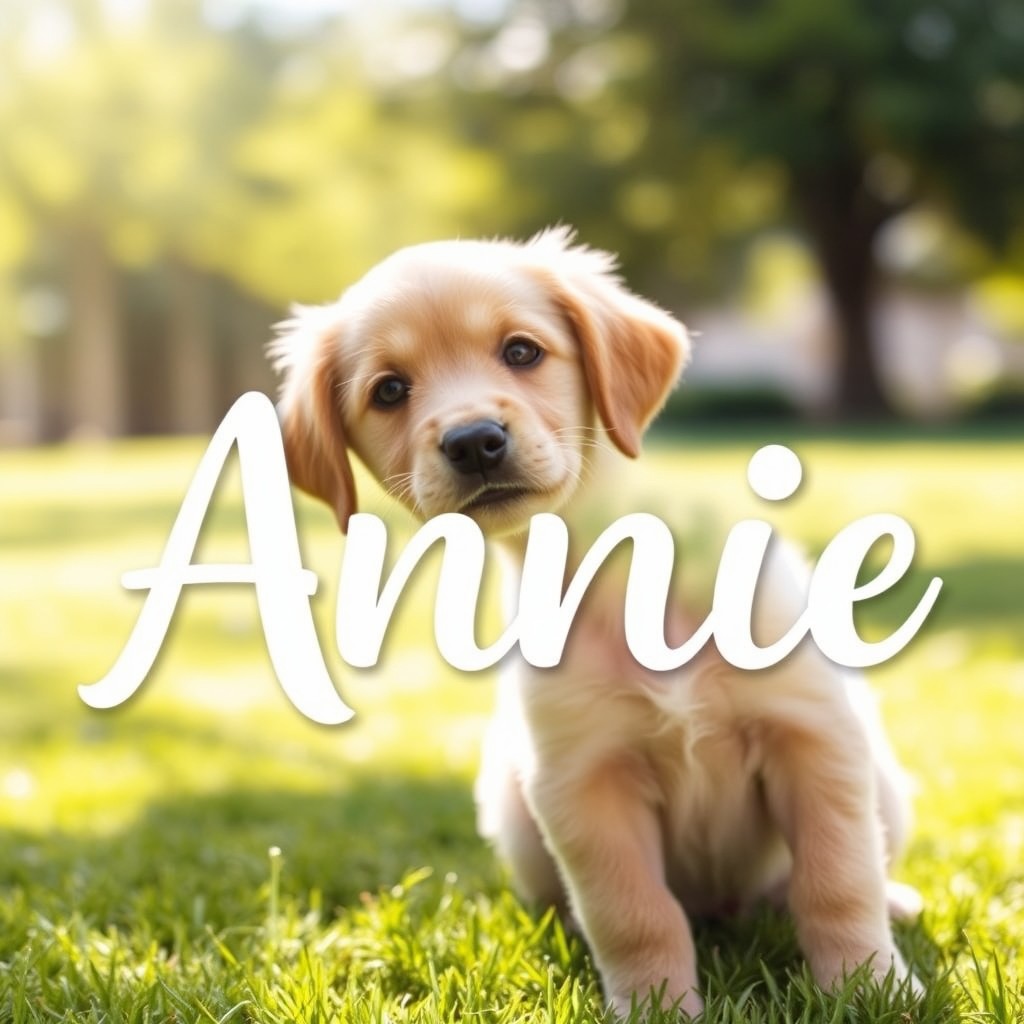 A heartwarming profile picture design featuring the name 'Annie' elegantly written in a playful and inviting font