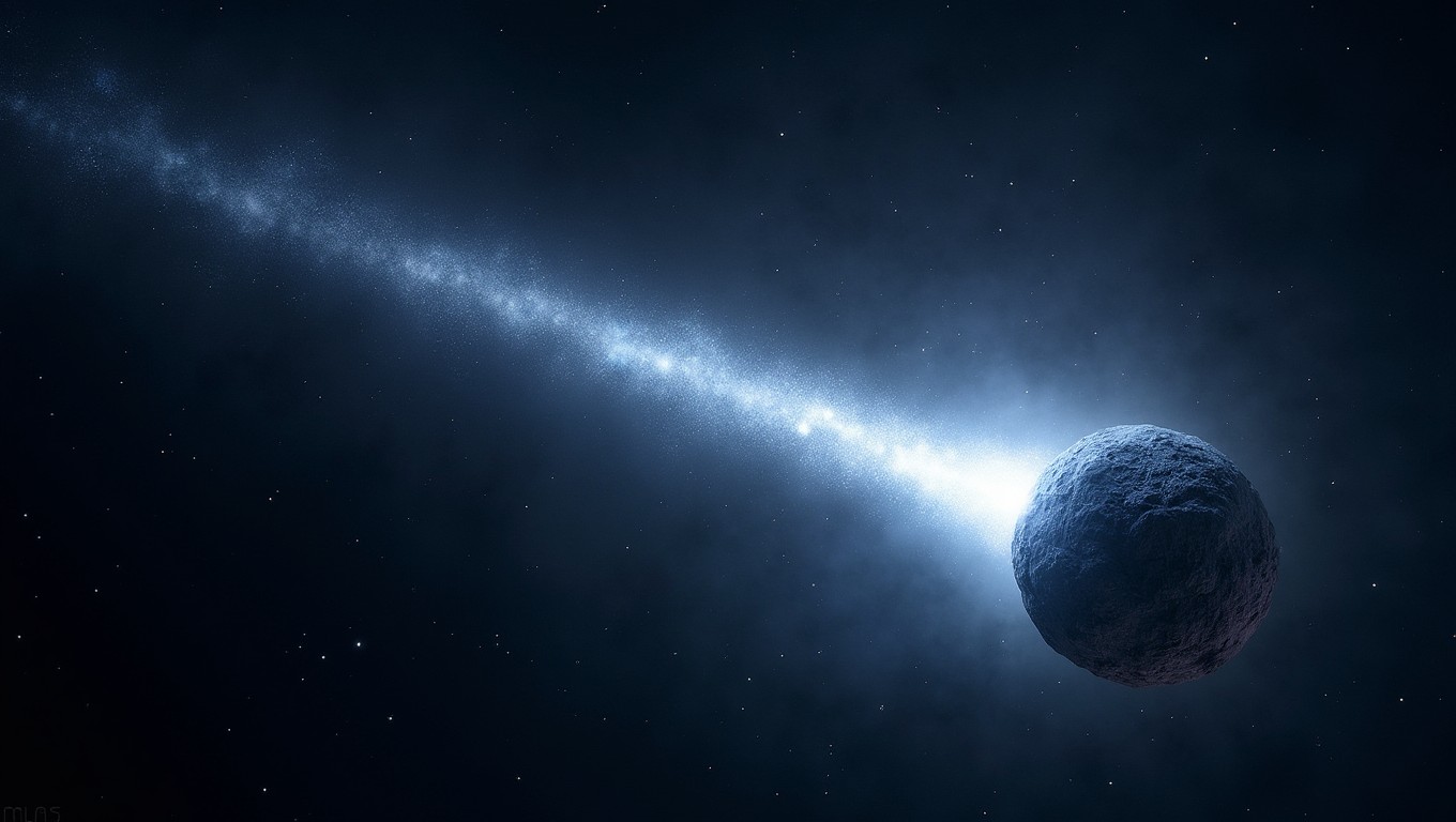 A breathtaking view of comet 3I/ATLAS traveling through the cosmos