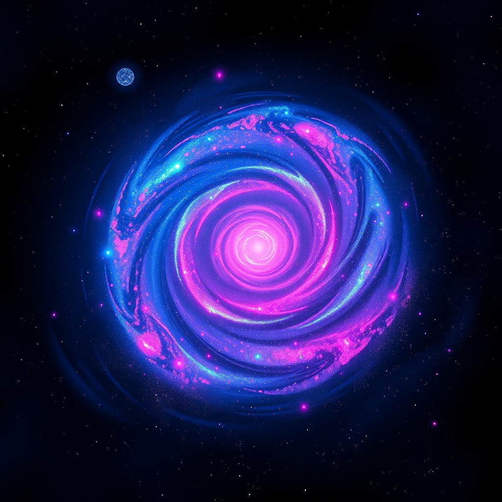 Vibrant Neon Galaxy: A Lofi Dreamscape
