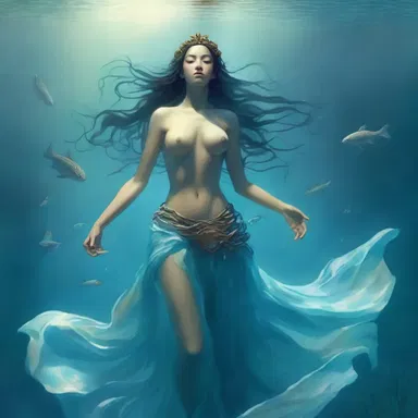 The goddess of water had a pliable body, which allowed her to swim effortlessly through the depths of the ocean.