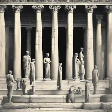 According to Greek mythology, the hoi polloi were the ordinary citizens who often worshipped the gods at the temples.
