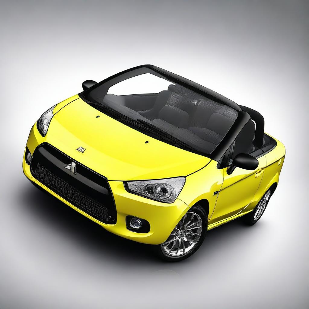 A vibrant, high-quality digital art image of a Mitsubishi Colt CZC cabriolet