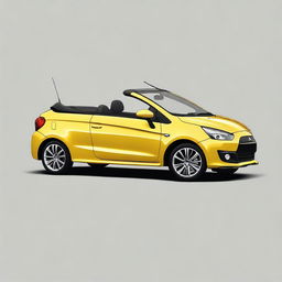 A vibrant, high-quality digital art image of a Mitsubishi Colt CZC cabriolet