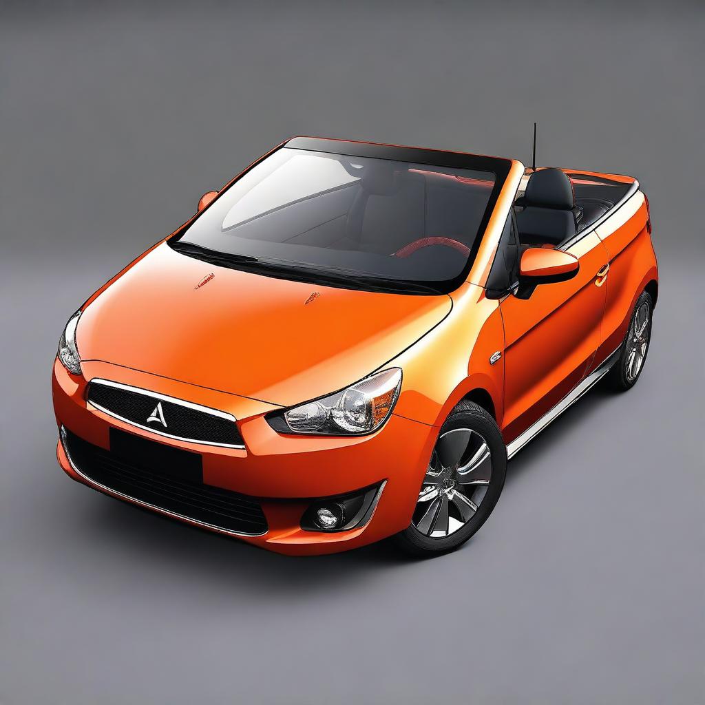 A vibrant, high-quality digital art image of a Mitsubishi Colt CZC cabriolet