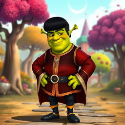 An animated version of Lord Farquaad from Shrek, depicted as a charismatic, villainous character standing confidently with a sly smile