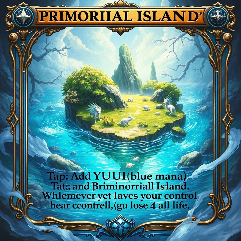 Primordial Island: A Legendary Magic: The Gathering Illustration
