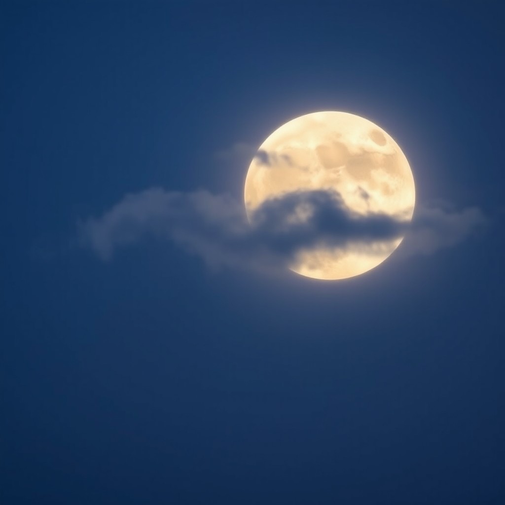 An enchanting evening sky featuring a large, luminous moon dominating the scene