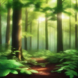 An image showcasing a dense forest