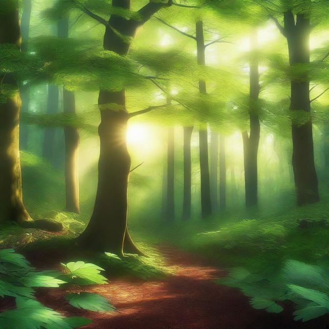 An image showcasing a dense forest