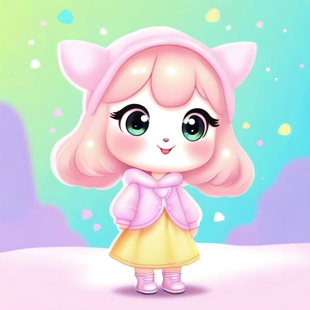 A delightful digital art of a cute character