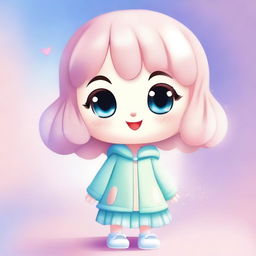 A delightful digital art of a cute character