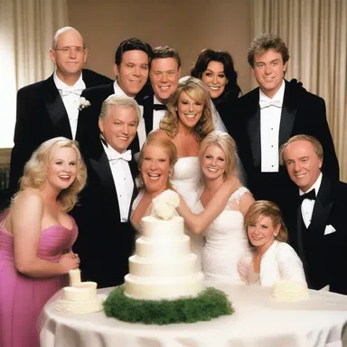 After years of hilarious mishaps and misunderstandings, the culmination of the sitcom was a wedding that brought all the characters together for the final punchline.
