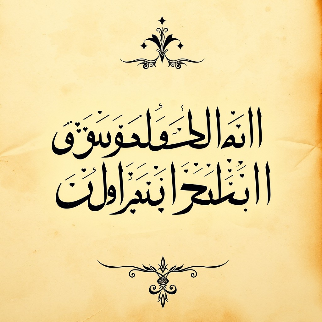 A beautiful display of Syriac calligraphy featuring elegant, flowing letters that showcase the intricate and artistic nature of this ancient script