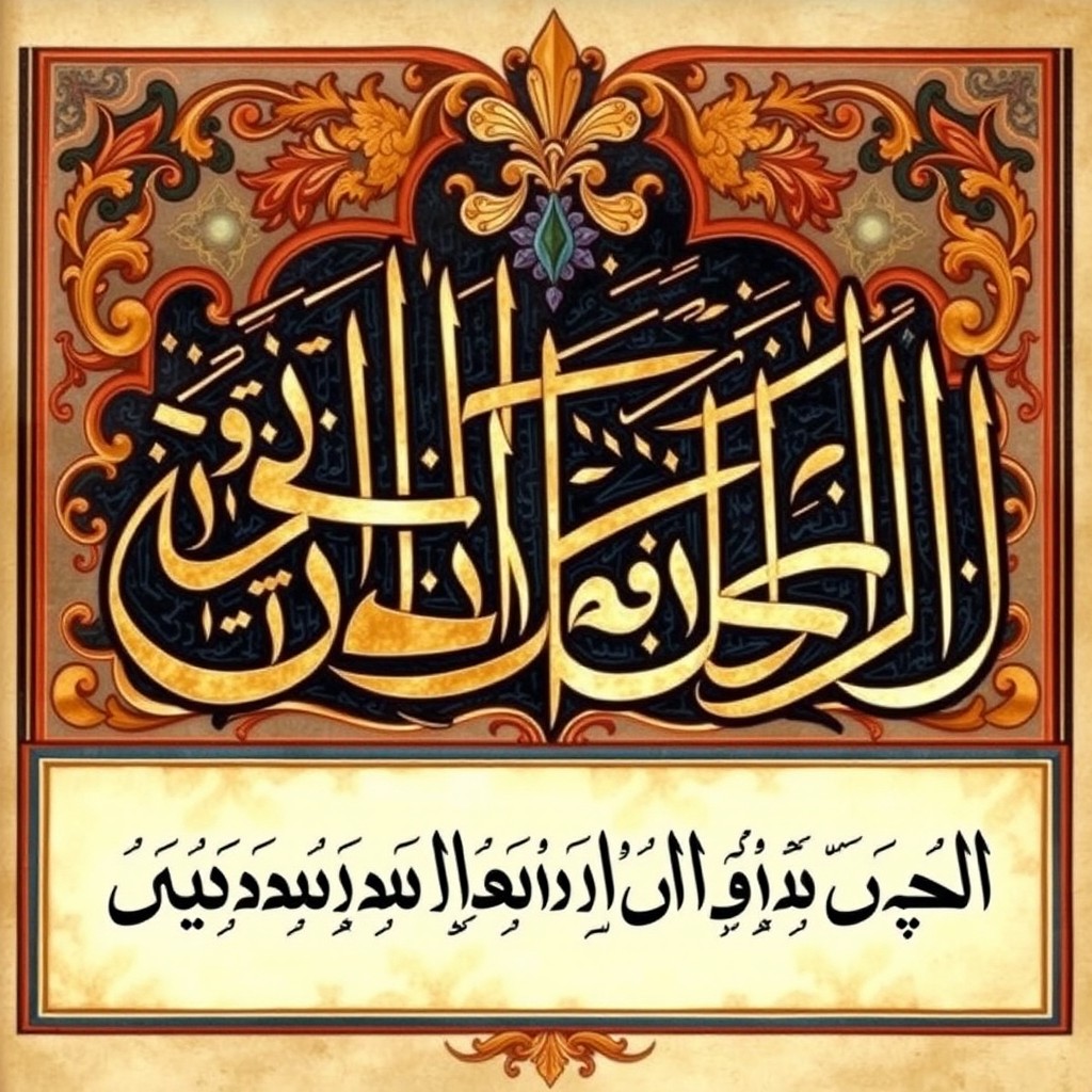 A beautifully crafted example of Syriac calligraphy featuring intricate and elegant characters