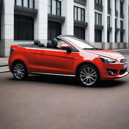 This is a high-quality photo of a luxury-styled Mitsubishi Colt CZC cabriolet