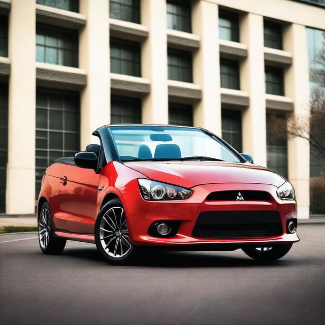 This is a high-quality photo of a luxury muscle-styled Mitsubishi Colt CZC cabriolet