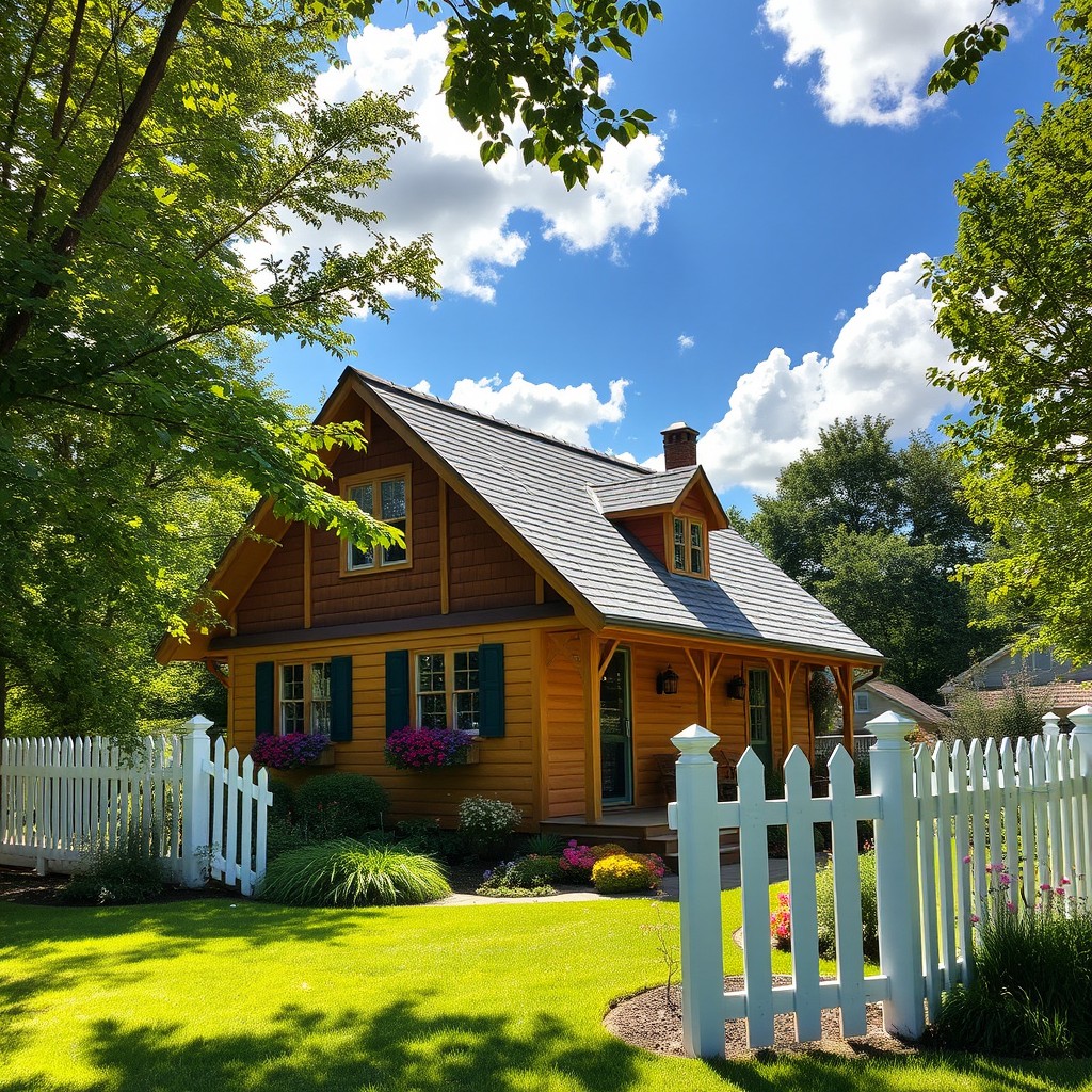 Charming Cozy House in a Lush Green Landscape | Idyllic AI