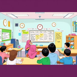 An inclusive classroom setting illustrating a lesson plan for deep learning in Islamic Education and Character Education