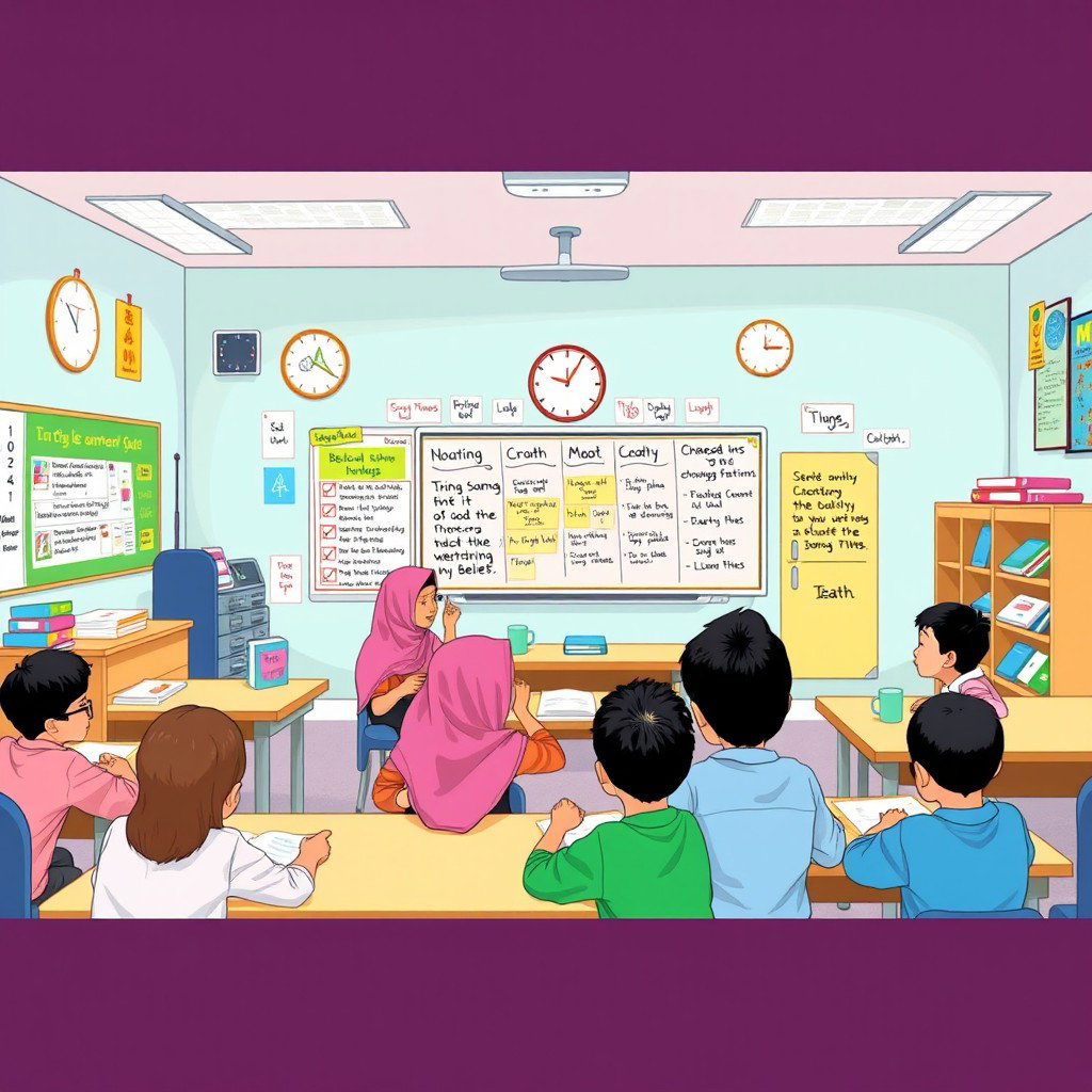 An inclusive classroom setting illustrating a lesson plan for deep learning in Islamic Education and Character Education