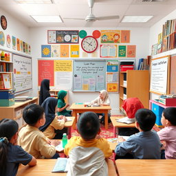 An inclusive classroom setting illustrating a lesson plan for deep learning in Islamic Education and Character Education