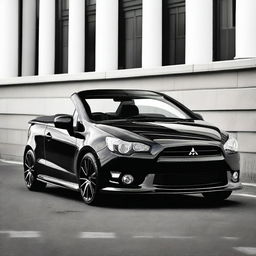This is a high-quality photo of a tuned Mitsubishi Colt CZC, styled as a luxury sports cabriolet
