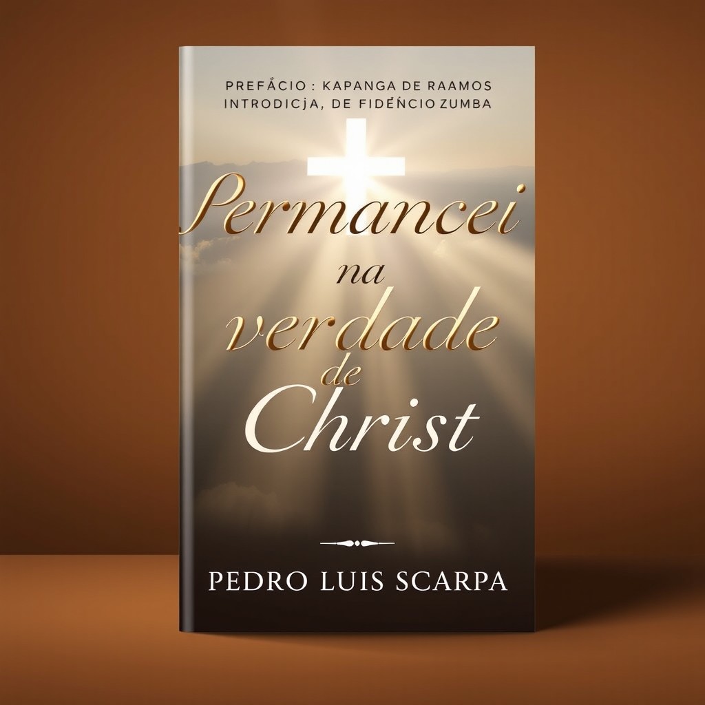 A book cover design for the title 'Permanecei na verdade de Cristo' featuring elegant typography that stands out