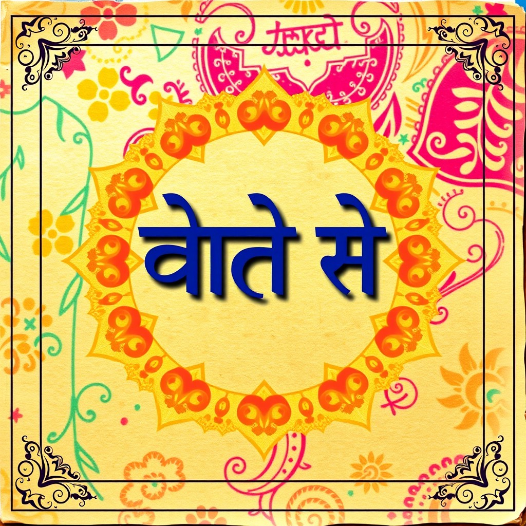 A creatively designed cover page for a Hindi project, featuring the words 'हिंदी प्रोजेक्ट' prominently displayed in a stylish, artistic font
