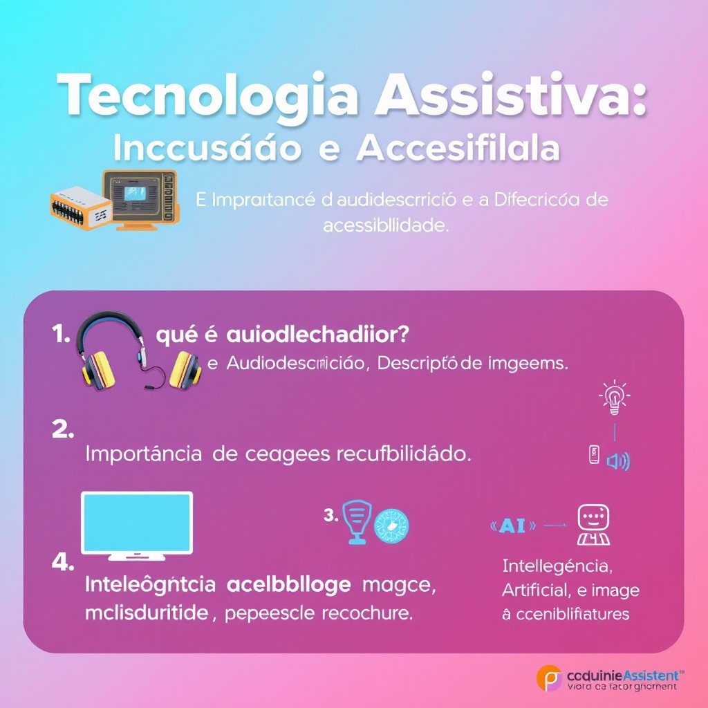 A vibrant, informative Instagram post graphic featuring the theme of Assistive Technology, highlighting its significance for the visually impaired