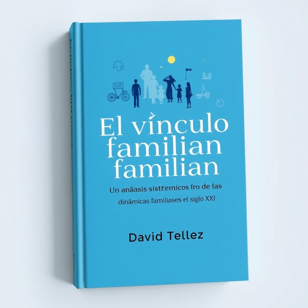 A stylish and youthful family book cover featuring a dominant blue color scheme