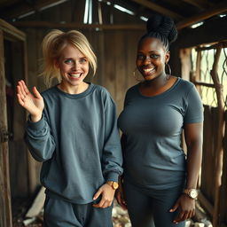 In an abandoned poor shack, a 19-year-old malnourished and sinister-looking blonde woman with blue eyes is praising excitedly, her eyes wide and manic as she screams and grins