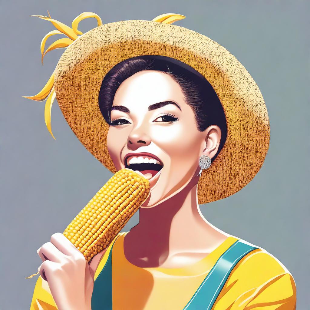 A high-quality digital art piece featuring a stylish woman