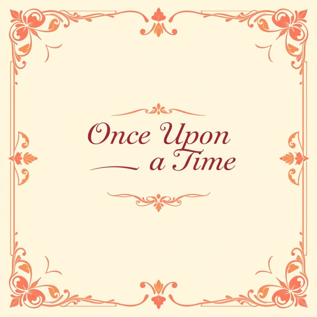 A vintage-style book cover featuring a vector border in soft rose and gold tones