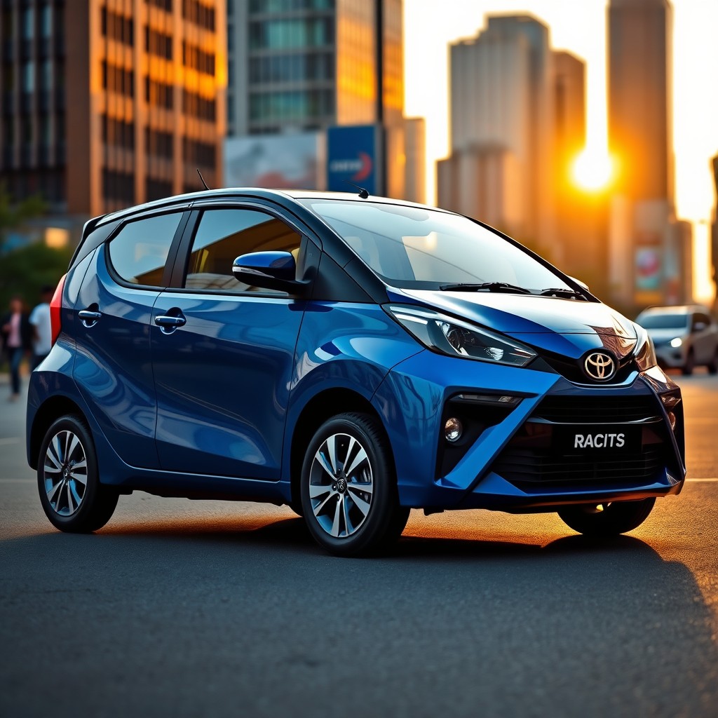 A sleek and modern Toyota Ractis, showcasing its distinctive compact and practical design