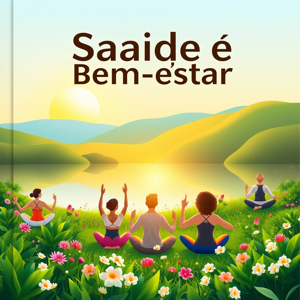 A vibrant and uplifting cover design focused on the theme of Health and Well-being