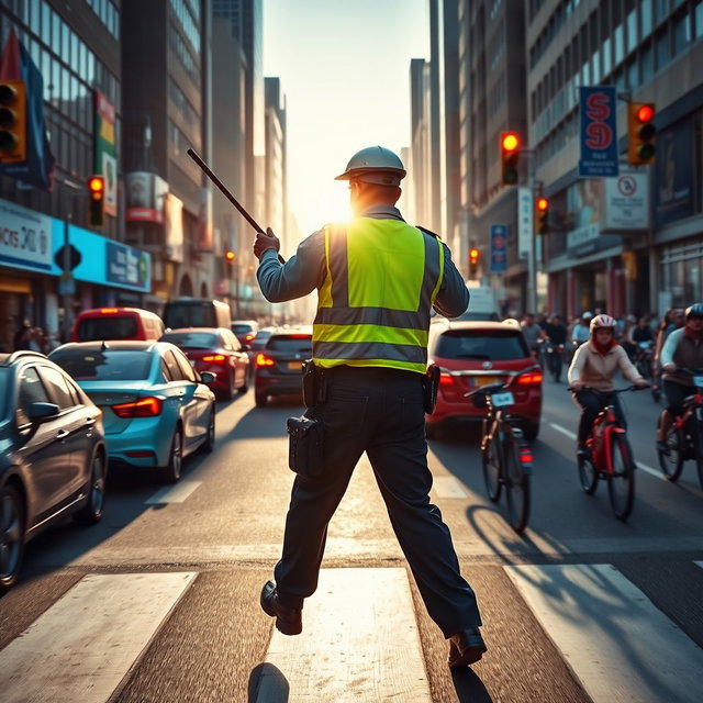 City Traffic Enforcer in Action