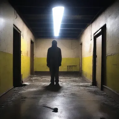 In the dark and eerie abandoned building, the liftman was the only source of hope for the terrified visitors.