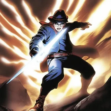 The protagonist used his special powers to hold back the enemy's attack.
