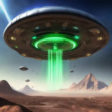 The forcefield surrounding the spaceship can hold back any alien invasion.
