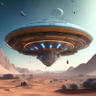 The forcefield surrounding the spaceship can hold back any alien invasion.