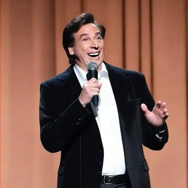The comedian had to hold back his laughter until the punchline of the joke.