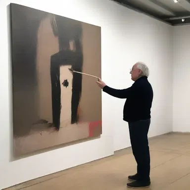 The artist decided to hold back the painting and not show it until the exhibition.